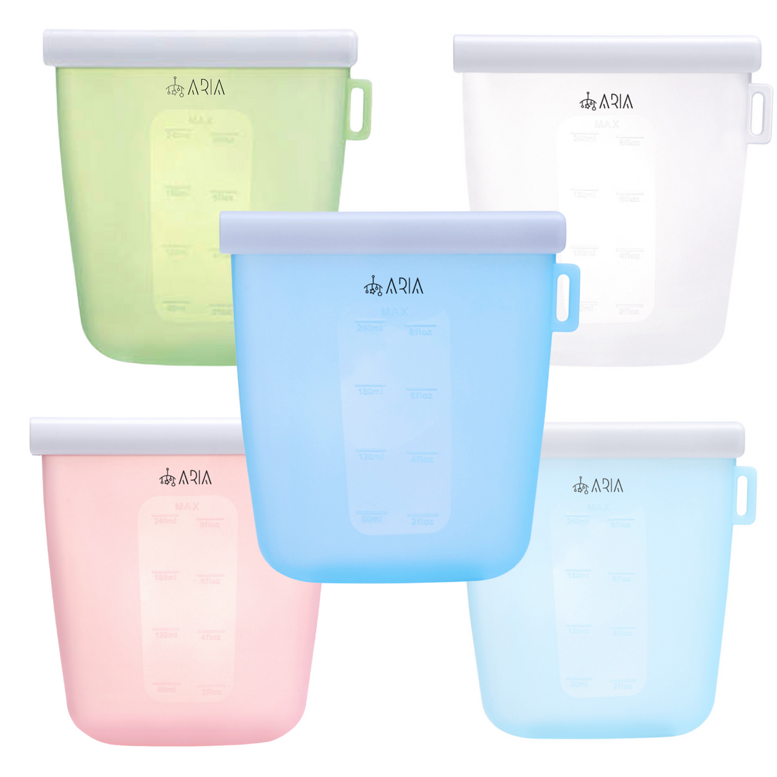 Reusable Silicone Breast Milk Storage Bags — Leak-Proof, Freezer-Ready, BPA-Free