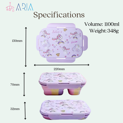 ARIA Collapsible Kids Lunchbox and Water Bottle Sets
