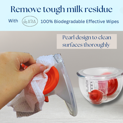[ARIA] Biodegradable Breast Pump Wet Wipes