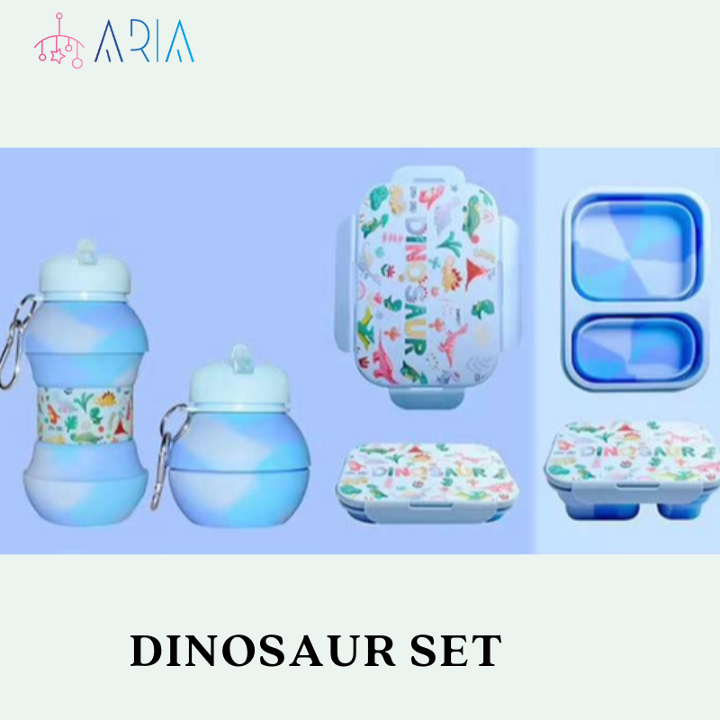 ARIA Collapsible Kids Lunchbox and Water Bottle Sets