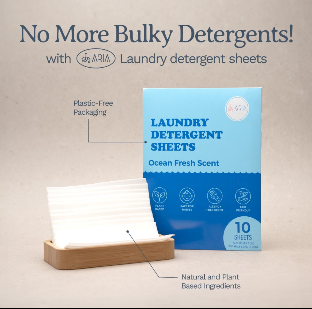 Organic Plant-Based Baby Laundry Detergent Sheets