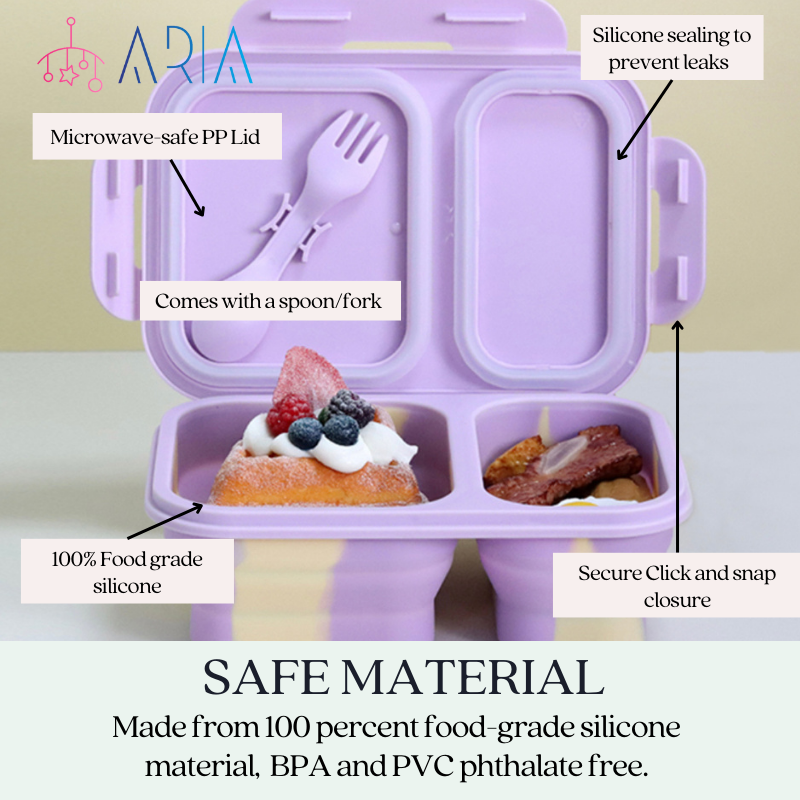 ARIA Collapsible Kids Lunchbox and Water Bottle Sets