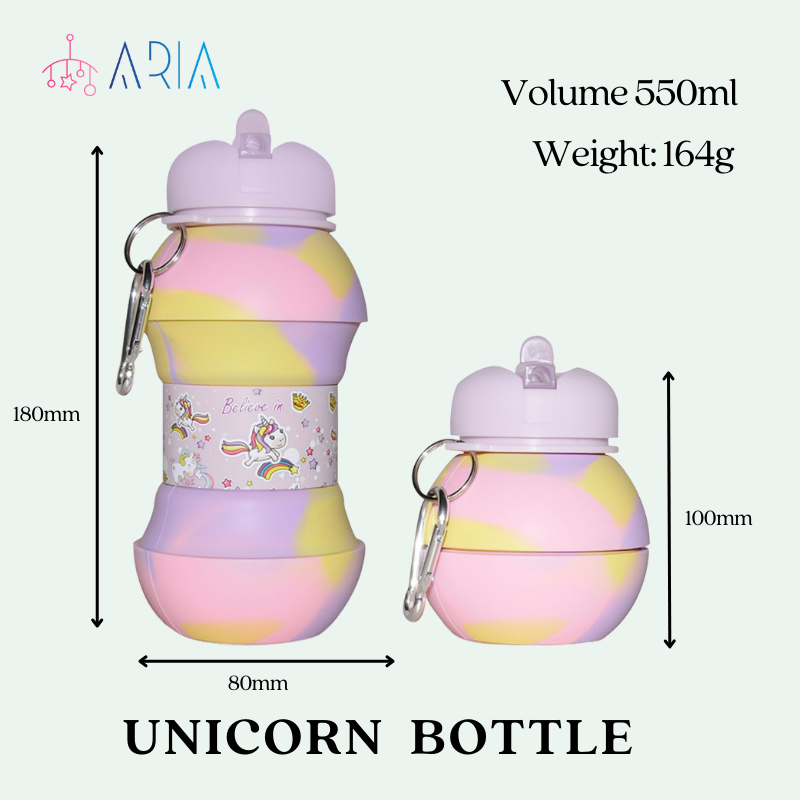 ARIA Collapsible Kids Lunchbox and Water Bottle Sets