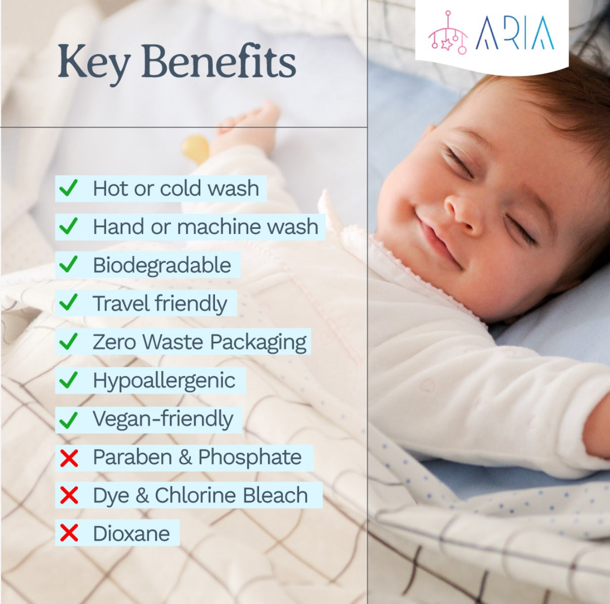 Organic Plant-Based Baby Laundry Detergent Sheets