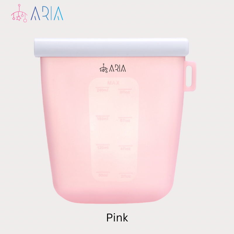 ARIA Reusable Breast Milk Bag and Milk Storage Bag or Snack Bag for Toddlers