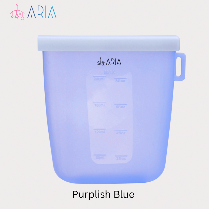 ARIA Reusable Breast Milk Bag and Milk Storage Bag or Snack Bag for Toddlers