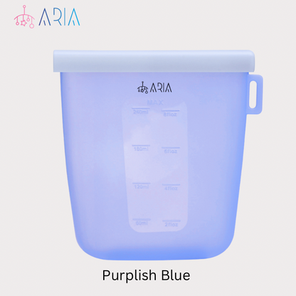 ARIA Reusable Breast Milk Bag and Milk Storage Bag or Snack Bag for Toddlers