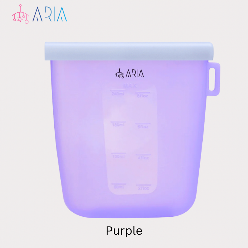 ARIA Reusable Breast Milk Bag and Milk Storage Bag or Snack Bag for Toddlers