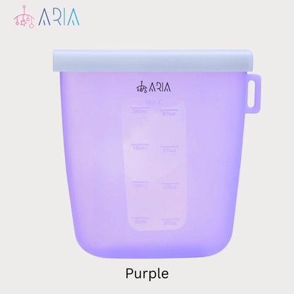 ARIA Reusable Breast Milk Bag and Milk Storage Bag or Snack Bag for Toddlers