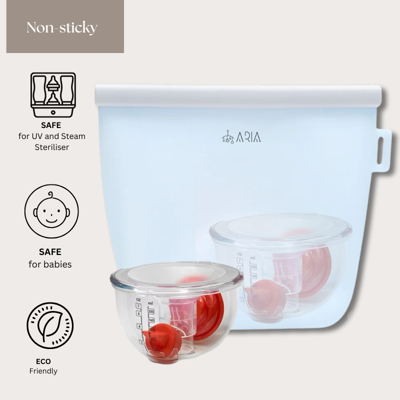 ARIA Airtight Breast Pump Pouch or Silicone Food Storage Bag 1L/1.5L