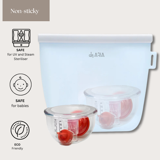 ARIA Airtight Breast Pump Pouch or Silicone Food Storage Bag 1L/1.5L