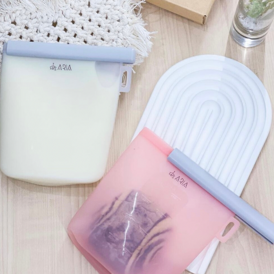 ARIA Reusable Breast Milk Bag and Milk Storage Bag or Snack Bag for Toddlers