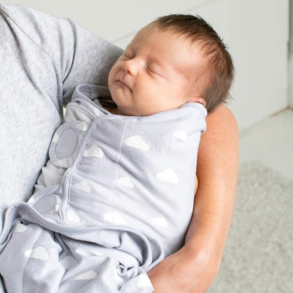 Organic Baby Adjustable Swaddle - Grey Cloud, Stripe, Stars Series
