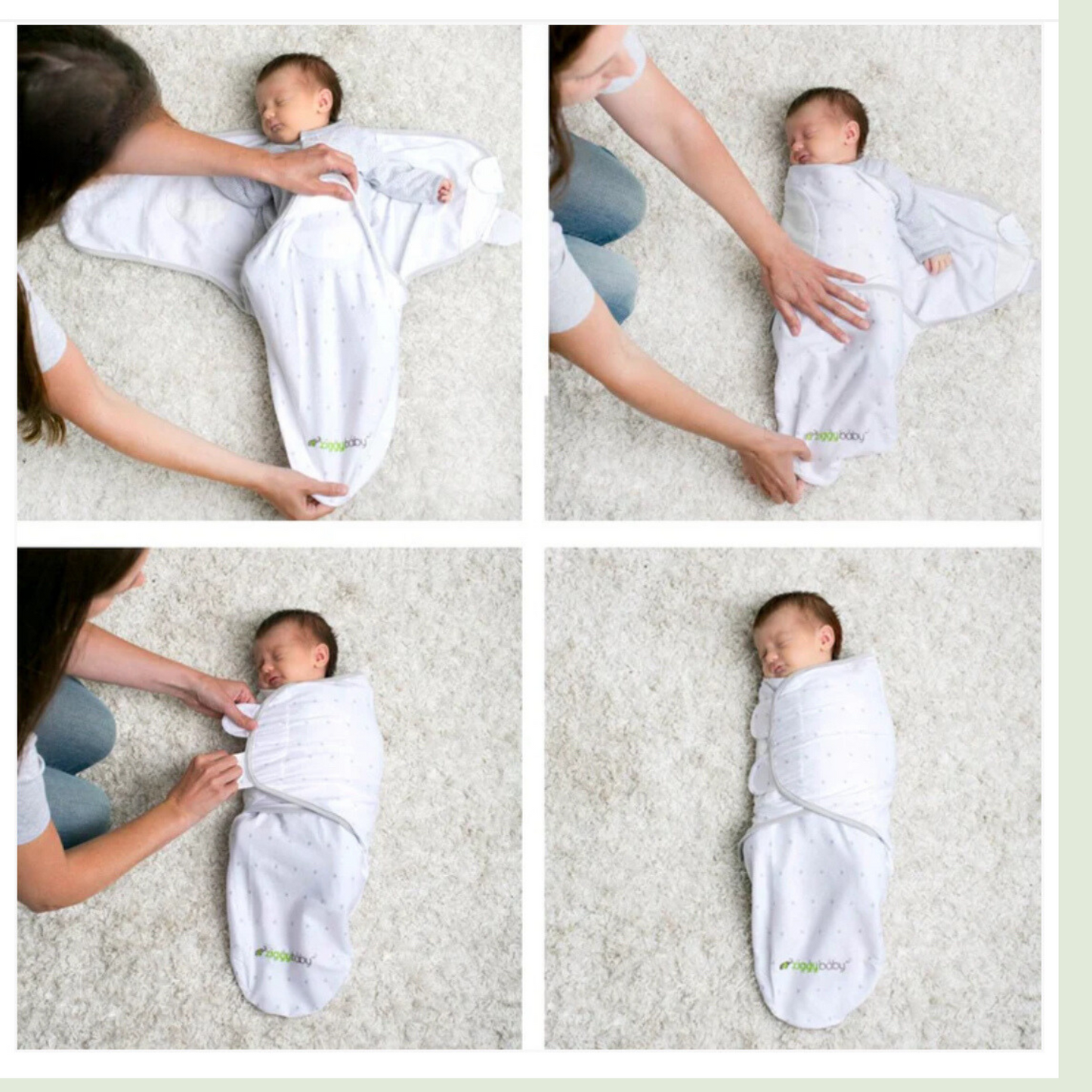 Organic Baby Adjustable Swaddle - Grey Cloud, Stripe, Stars Series