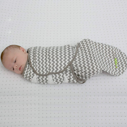 Organic Baby Adjustable Swaddle -  Ultra Grey Zig Zag, Tree and Cross Series
