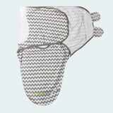Organic Baby Adjustable Swaddle -  Ultra Grey Zig Zag, Tree and Cross Series