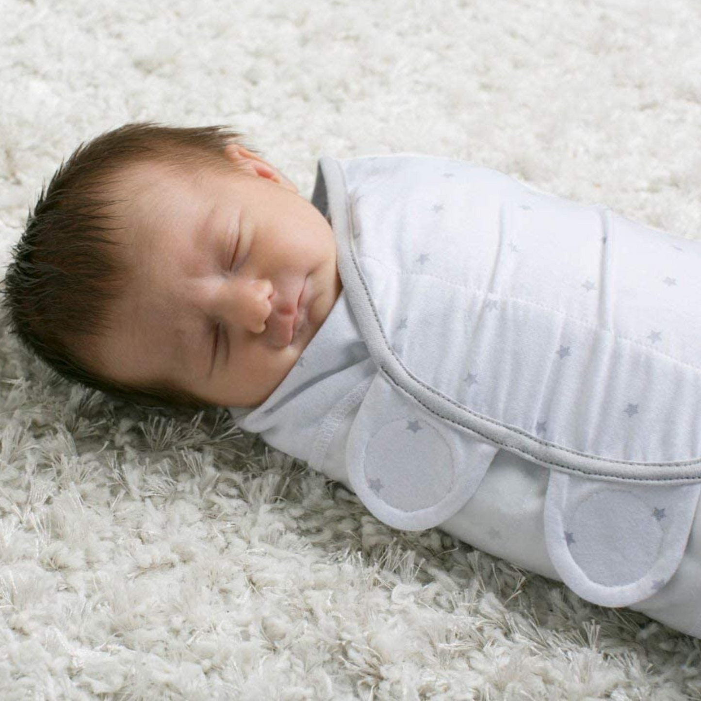 Organic Baby Adjustable Swaddle - Grey Cloud, Stripe, Stars Series