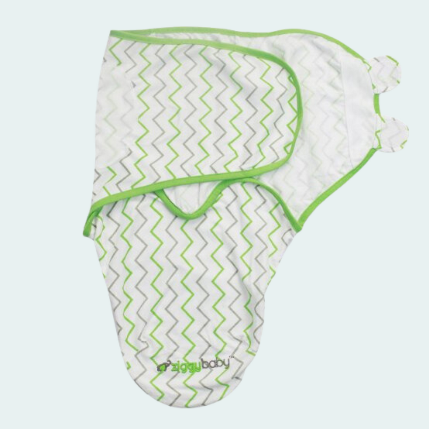 Organic Baby Adjustable Swaddle - Solid Green, Green Zig Zag, Dot Series