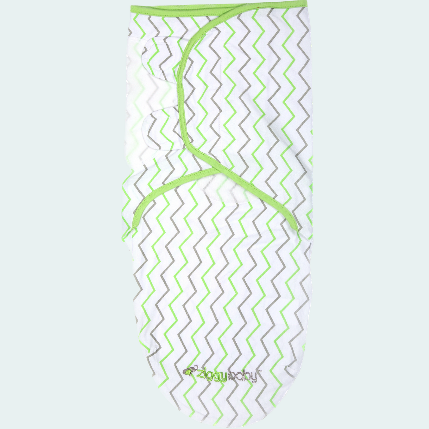 Organic Baby Adjustable Swaddle - Solid Green, Green Zig Zag, Dot Series