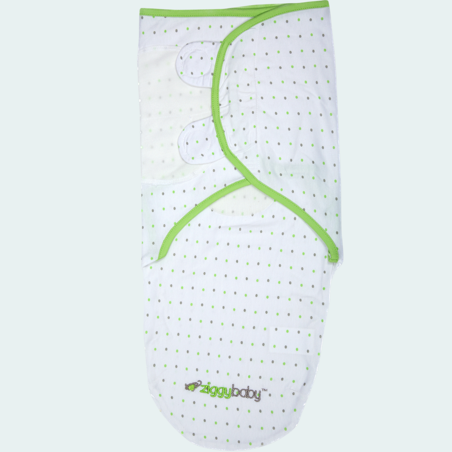 Organic Baby Adjustable Swaddle - Solid Green, Green Zig Zag, Dot Series