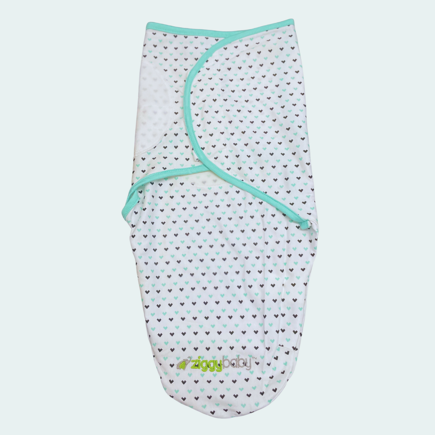 Organic Baby Adjustable Swaddle - Solid Green, Green Zig Zag, Dot Series
