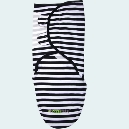 Organic Baby Adjustable Swaddle - Cotton Black and White Series