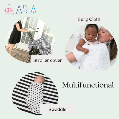 Muslin Baby Swaddle Blankets, 47x47 inch (120cm X 120cm) Girl Series