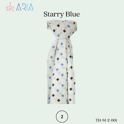 Muslin Baby Swaddle Blankets, 47x47 inch (120cm X 120cm) Boy Series