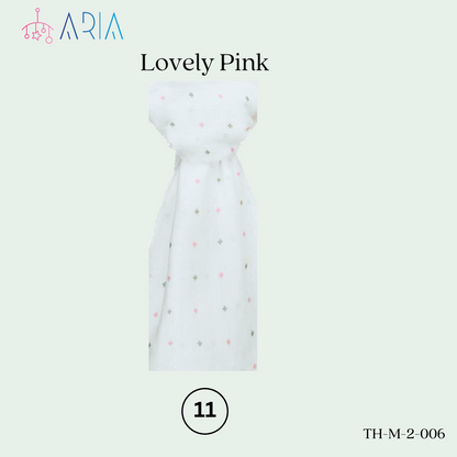 Muslin Baby Swaddle Blankets, 47x47 inch (120cm X 120cm) Girl Series