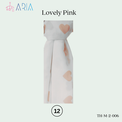 Muslin Baby Swaddle Blankets, 47x47 inch (120cm X 120cm) Girl Series