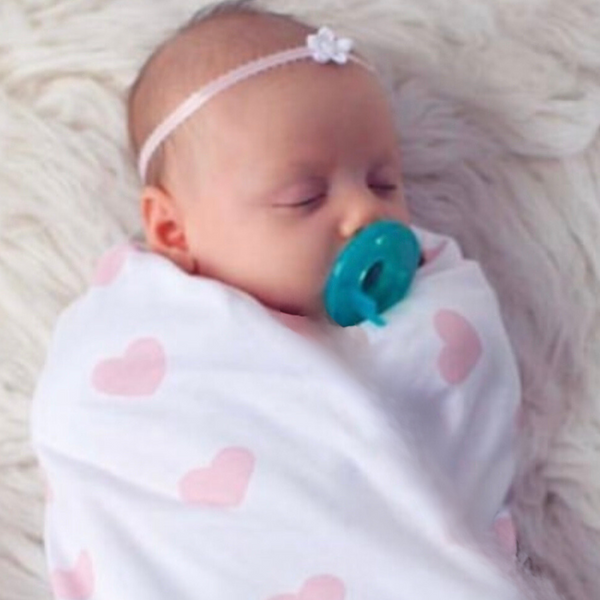 Muslin Baby Swaddle Blankets, 47x47 inch (120cm X 120cm) Girl Series