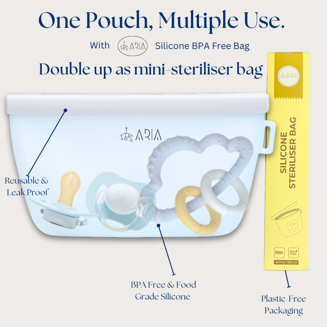 ARIA Airtight Breast Pump Pouch or Silicone Food Storage Bag 500ml