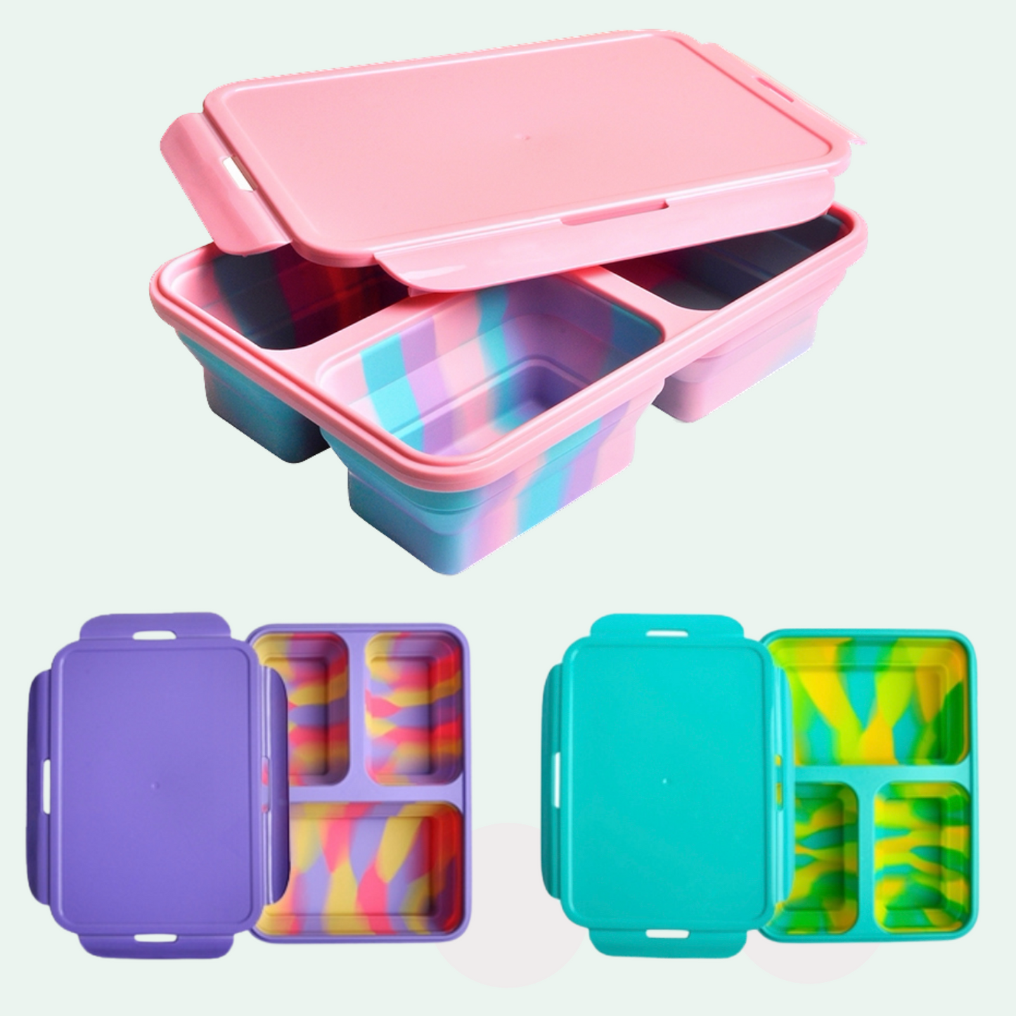 ARIA Microwaveable Collapsible Lunch Box or Bento Box - 1L