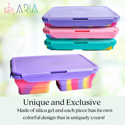 ARIA Microwaveable Collapsible Lunch Box or Bento Box - 1L