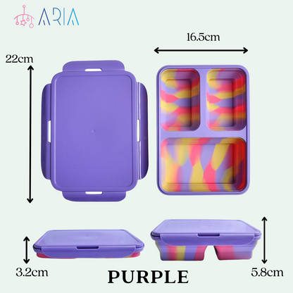 ARIA Microwaveable Collapsible Lunch Box or Bento Box - 1L