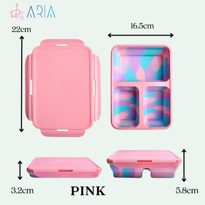 ARIA Microwaveable Collapsible Lunch Box or Bento Box - 1L