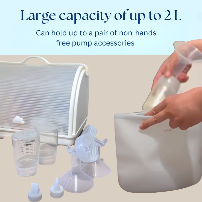 ARIA Airtight Breast Pump Pouch or Silicone Food Storage Bag 500ml/1L/1.5L/2L