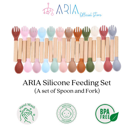 Baby Spoon and Fork Set | Baby Spoon Set | Feeding Spoon | Baby Fork | Baby Self Feeding | Silicon Spoon | Spoon Toddler