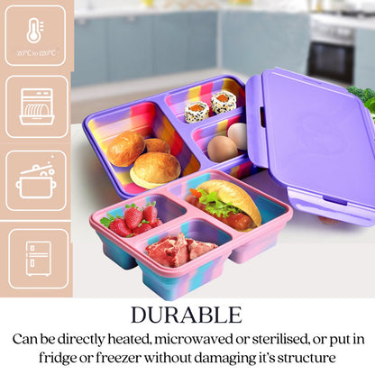 [ARIA] Collapsible Lunch Box | Bento Lunch Box Kids | Microwave Lunch Box | Foldable Lunch Box