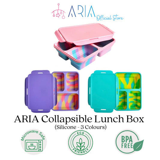 [ARIA] Collapsible Lunch Box | Bento Lunch Box Kids | Microwave Lunch Box | Foldable Lunch Box