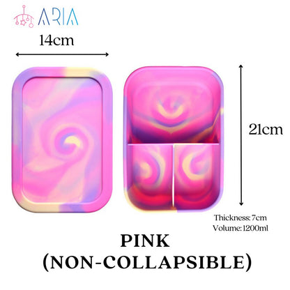 [ARIA] Collapsible Lunch Box | Bento Lunch Box Kids | Microwave Lunch Box | Foldable Lunch Box