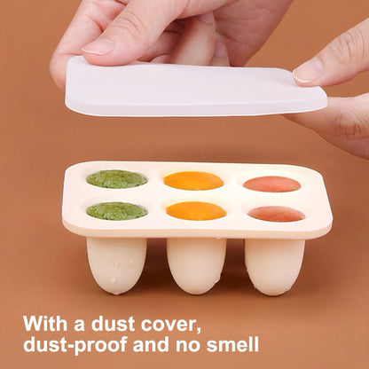 Baby Feeder | Food Tray with Lid | Baby Food Puree Icecubes | Silicon Storage Tray | BLW Weanfeed | Teether with Cover