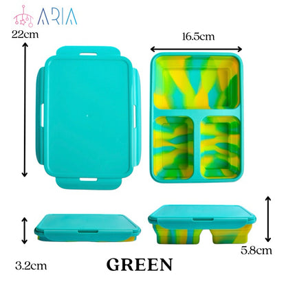 [ARIA] Collapsible Lunch Box | Bento Lunch Box Kids | Microwave Lunch Box | Foldable Lunch Box
