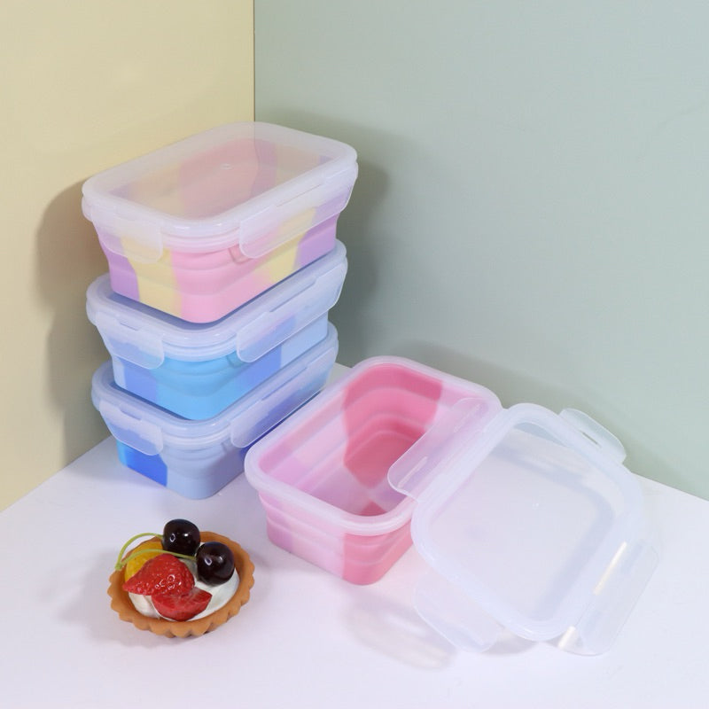 Portable Snack Box | Collapsible Lunch Box | Kids Lunch Box | Lunch Box Kids | Microwave Lunch Box | Bento Box