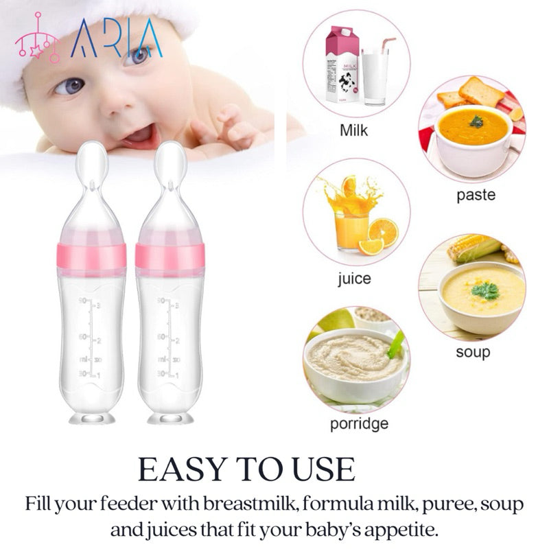 Baby Feeder | Silicone Baby Spoon | Baby Feeding Set | Baby Feeding Spoon | Baby Food Feeder