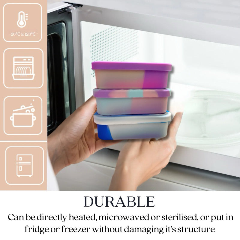Portable Snack Box | Collapsible Lunch Box | Kids Lunch Box | Lunch Box Kids | Microwave Lunch Box | Bento Box