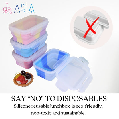 Portable Snack Box | Collapsible Lunch Box | Kids Lunch Box | Lunch Box Kids | Microwave Lunch Box | Bento Box