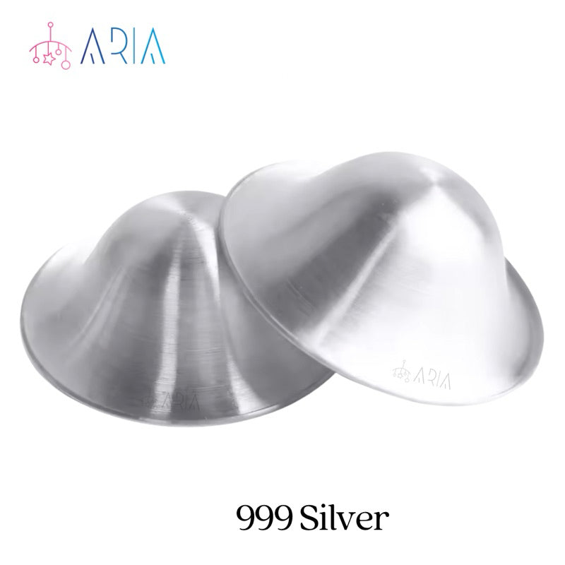 [ARIA] Silver Nursing Cup - Heal & Soothe Nipples for Breastfeeding, Nursing Cups Silver, Breast Pump