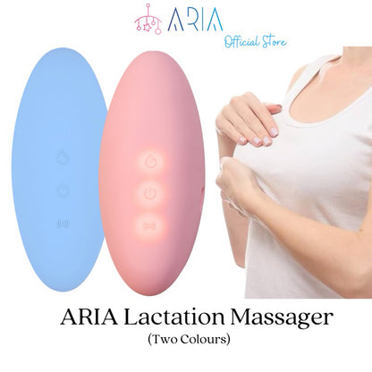 ARIA Warming Lactation Massager 2 in 1 Heating and Vibration Breast Massager with travel pouch