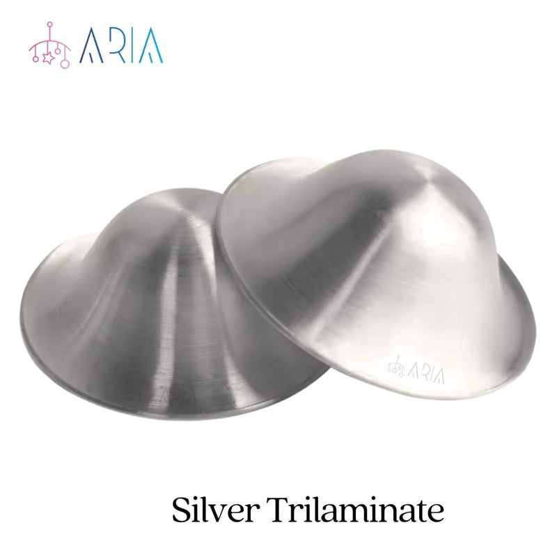 [ARIA] Silver Nursing Cup - Heal & Soothe Nipples for Breastfeeding, Nursing Cups Silver, Breast Pump
